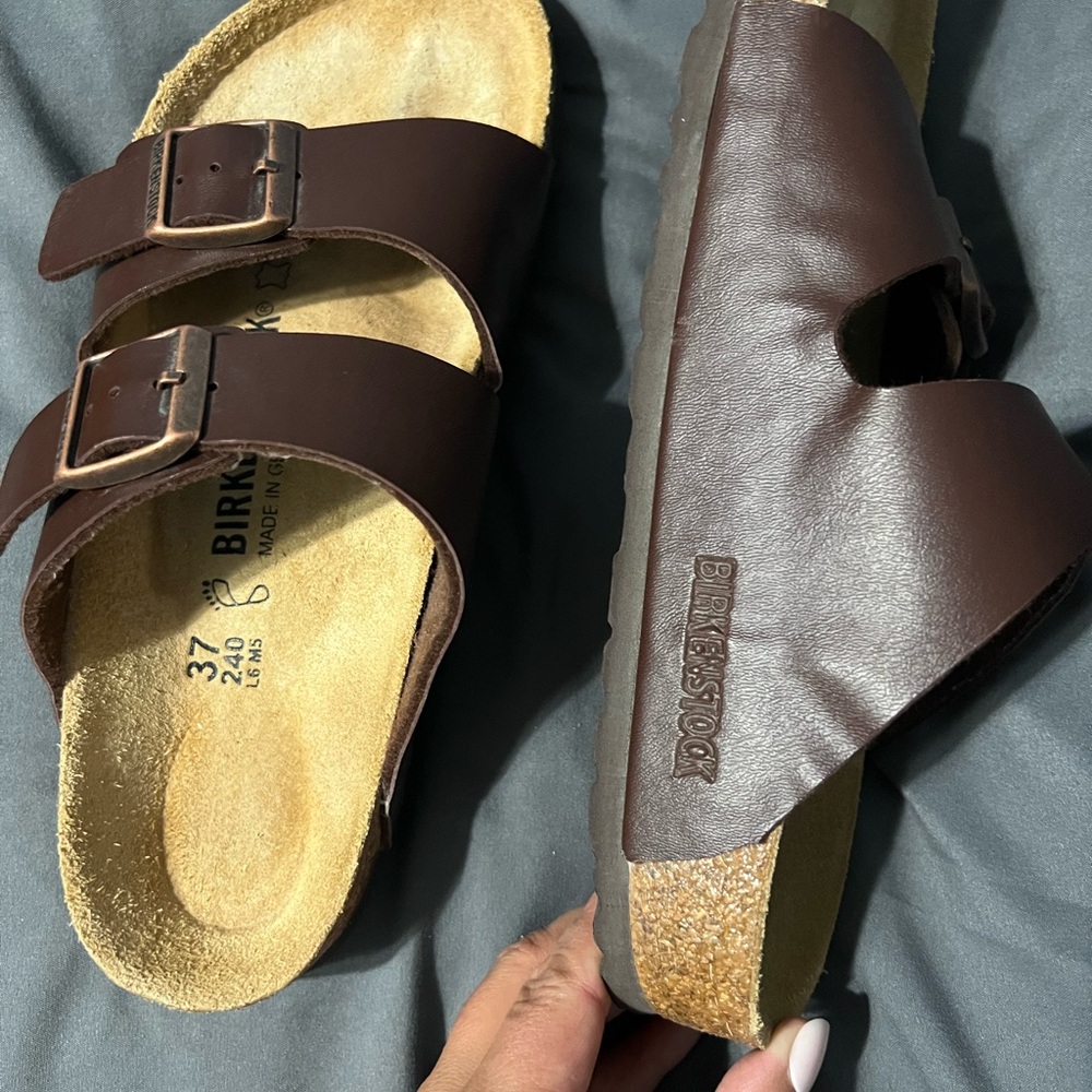 Birkenstock Dark Brown Footbed Sandals size 37 - Picture 4 of 4
